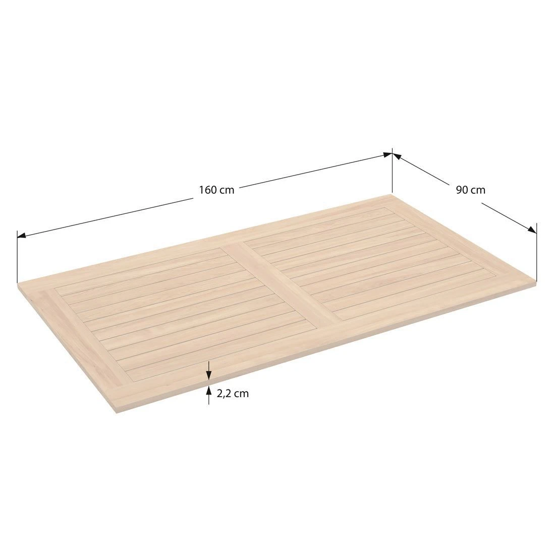 Stern Gartentisch 160x90cm Aluminium/Teak Anthrazit/Natur 7 Stern Gartentisch 160x90cm Aluminium/Teak Anthrazit/Natur – Bild 5