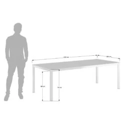 OUTLIV. Gartentisch 220x100cm Edelstahl/Dekton Silber/Bromo -GartenMöbelPro Verkäufe outliv gartentisch 220x100cm edelstahl dekton 1482759 6