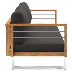 OUTLIV. Hawaii Gartensofa Edelstahl/Teak/Polster Dunkelgrau -GartenMöbelPro Verkäufe outliv hawaii 3 sitzersofa edelstahl teak polster dunkelgrau 1226206 5