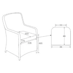 OUTLIV. Java Gartensessel Geflecht/Polyester Natur/Anthrazit -GartenMöbelPro Verkäufe outliv java diningsessel geflecht polyester natur anthrazit 990476 6