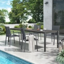 OUTLIV. Kobe Gartenmöbel-Set 5-tlg. Tisch 160/217/267x91cm Anthrazit/Zement Dunkel -GartenMöbelPro Verkäufe outliv kobe gartenmoebel set 5 tlg tisch 160 217 267x91cm 1495090 1