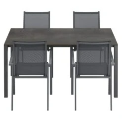 OUTLIV. Kobe Gartenmöbel-Set 5-tlg. Tisch 160/217/267x91cm Anthrazit/Zement Dunkel -GartenMöbelPro Verkäufe outliv kobe gartenmoebel set 5 tlg tisch 160 217 267x91cm 1495090 4
