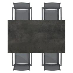 OUTLIV. Kobe Gartenmöbel-Set 5-tlg. Tisch 160/217/267x91cm Anthrazit/Zement Dunkel -GartenMöbelPro Verkäufe outliv kobe gartenmoebel set 5 tlg tisch 160 217 267x91cm 1495090 5