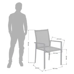 OUTLIV. Kobe Stapelsessel Aluminium/Textilene Anthrazit -GartenMöbelPro Verkäufe outliv kobe stapelsessel aluminium textilene anthrazit 1423590 10