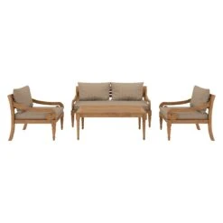 OUTLIV. Korfu Loungeset 4-tlg. Teak/Olefin Natur/Braun -GartenMöbelPro Verkäufe outliv korfu sofagruppe 4 tlg teak olefin 1431807 3