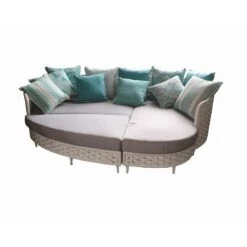 OUTLIV. Korsika Sonneninsel Geflecht Weiß/Grau -GartenMöbelPro Verkäufe outliv korsika sonneninsel geflecht weiss grau 990982 5