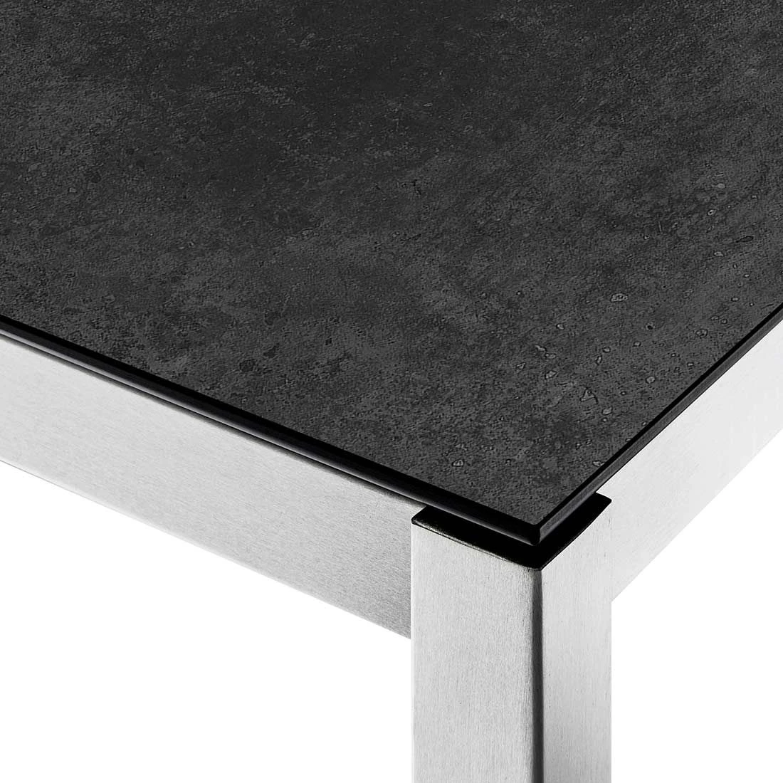 OUTLIV. Kreta Gartentisch 140x80cm Edelstahl/Keramik Silber/Concrete Coal 6 OUTLIV. Kreta Gartentisch 140x80cm Edelstahl/Keramik Silber/Concrete Coal – Bild 4