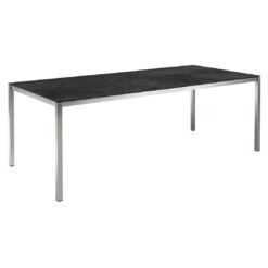 OUTLIV. Kreta Gartentisch 160x100cm Edelstahl/Keramik Silber/Concrete Coal -GartenMöbelPro Verkäufe outliv kreta gartentisch 160x100cm edelstahl keramik 1379315 1