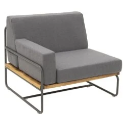 OUTLIV. Largo Ecklounge Stahl/Kunstfaser Anthrazit/Royal Dark Grey -GartenMöbelPro Verkäufe outliv largo loungeecke 5tlg stahl pulver akazie kissen anthrazit grau 1205394 9