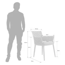 OUTLIV. Leon Diningsessel Aluminium/Rope/Olefin Anthrazit/Anthrazit-Blau-Meliert -GartenMöbelPro Verkäufe outliv leon diningsessel aluminium rope acryl anthrazit anthrazit blau meliert 1171943 9