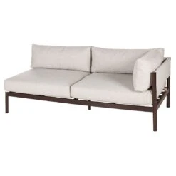 OUTLIV. Loungeset 4tlg. Aluminium/Teak Dunkelbraun/Beige -GartenMöbelPro Verkäufe outliv loungeset 4tlg aluminium teak 1435173 4