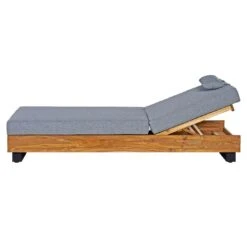 OUTLIV. Madrid Gartenliege Teak Recycelt/Olefin Teak Recycelt/Grau -GartenMöbelPro Verkäufe outliv marando loungeliege 200x60cm teak recycelt polster 1346766 4
