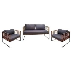 OUTLIV. Maui Loungeset 3-tlg. Schwarz/Anthrazit -GartenMöbelPro Verkäufe outliv maui loungeset 3 tlg 1441080 2