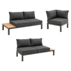 OUTLIV. Merida Ecklounge Aluminium/Polyester Anthrazit -GartenMöbelPro Verkäufe outliv merida loungeecke aluminium polster anthrazit 1244675 3