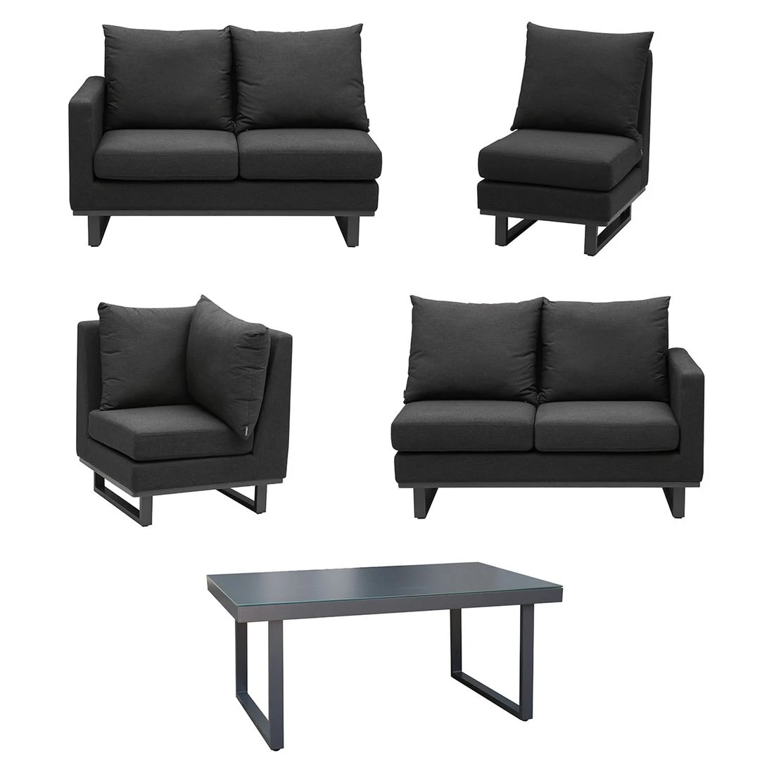 OUTLIV. By Detlef Steves Miami Dininglounge 5-tlg. Sunbrella Anthrazit/Sooty 5 OUTLIV. By Detlef Steves Miami Dininglounge 5-tlg. Sunbrella Anthrazit/Sooty – Bild 3