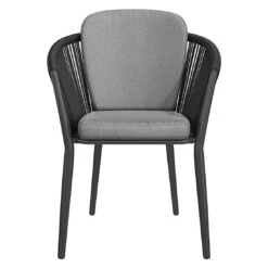 OUTLIV. Monet Gartensessel Aluminium/Rope Inkl. Kissen Schwarz/Dunkelgrau -GartenMöbelPro Verkäufe outliv monet diningsessel aluminium rope inkl kissen 1337284 4