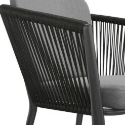 OUTLIV. Monet Gartensessel Aluminium/Rope Inkl. Kissen Schwarz/Dunkelgrau -GartenMöbelPro Verkäufe outliv monet diningsessel aluminium rope inkl kissen 1337284 9