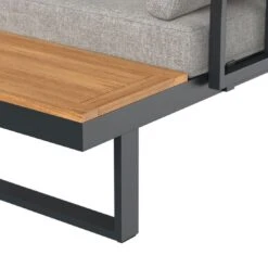 OUTLIV. Naxos Ecklounge Aluminium/Kunstfaser Dunkelgrau/Natur -GartenMöbelPro Verkäufe outliv naxos loungeecke aluminium akazie inkl kissen 1427385 11