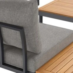 OUTLIV. Naxos Ecklounge Aluminium/Kunstfaser Dunkelgrau/Natur -GartenMöbelPro Verkäufe outliv naxos loungeecke aluminium akazie inkl kissen 1427385 12