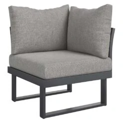 OUTLIV. Naxos Ecklounge Aluminium/Kunstfaser Dunkelgrau/Natur -GartenMöbelPro Verkäufe outliv naxos loungeecke aluminium akazie inkl kissen 1427385 9