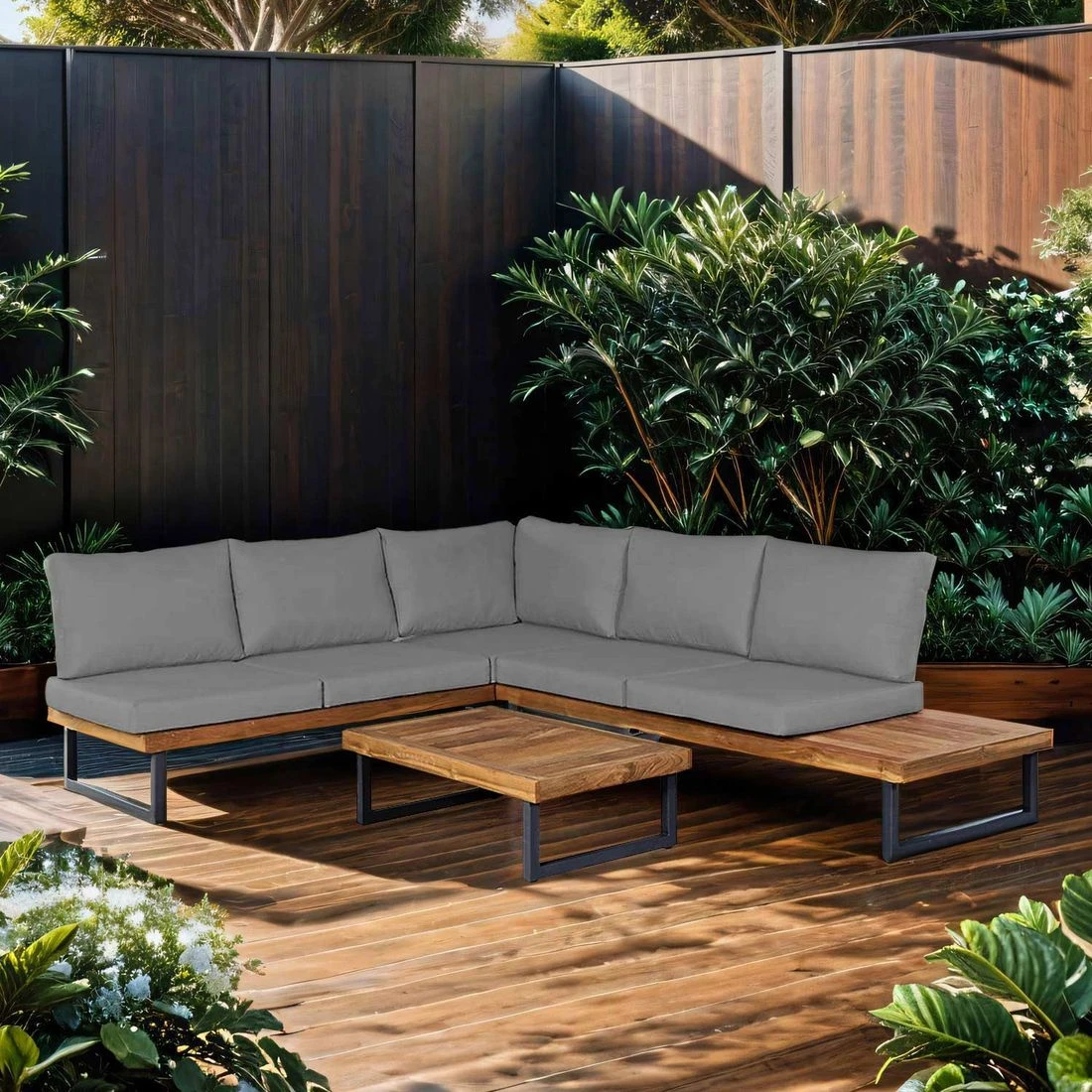 OUTLIV. Orleans Ecklounge 3-tlg. Stahl/Suntex Anthrazit/Hellgrau 3 OUTLIV. Orleans Ecklounge 3-tlg. Stahl/Suntex Anthrazit/Hellgrau