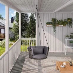 OUTLIV. Hängestuhl Rattan Braun/Grau -GartenMöbelPro Verkäufe outliv rattan hangestuhl 1298421 2