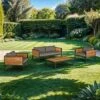 OUTLIV. Rhodos Loungeset 4-tlg. Aluminium/Teak/Olefin Anthrazit/Natur -GartenMöbelPro Verkäufe outliv rhodos sofagruppe 4 tlg aluminium teak olefin 1431719 1