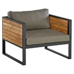 OUTLIV. Rhodos Loungeset 4-tlg. Aluminium/Teak/Olefin Anthrazit/Natur -GartenMöbelPro Verkäufe outliv rhodos sofagruppe 4 tlg aluminium teak olefin 1431719 4