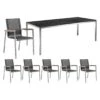 OUTLIV. Rimini Gartenmöbelset 7-tlg. Mit Tisch 180x100 Cm Silber/Concrete -GartenMöbelPro Verkäufe outliv rimini gartenmoebelset 7 tlg mit tisch 180x100 cm 1442158 1