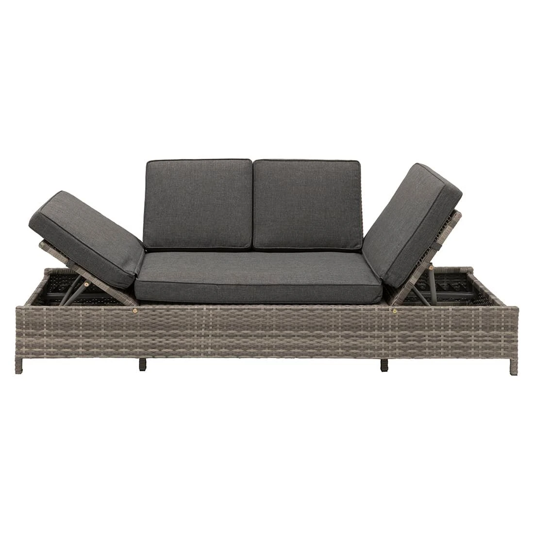 OUTLIV. Roma Gartensofa Geflecht/Polyester Grau/Anthrazit 3 OUTLIV. Roma Gartensofa Geflecht/Polyester Grau/Anthrazit