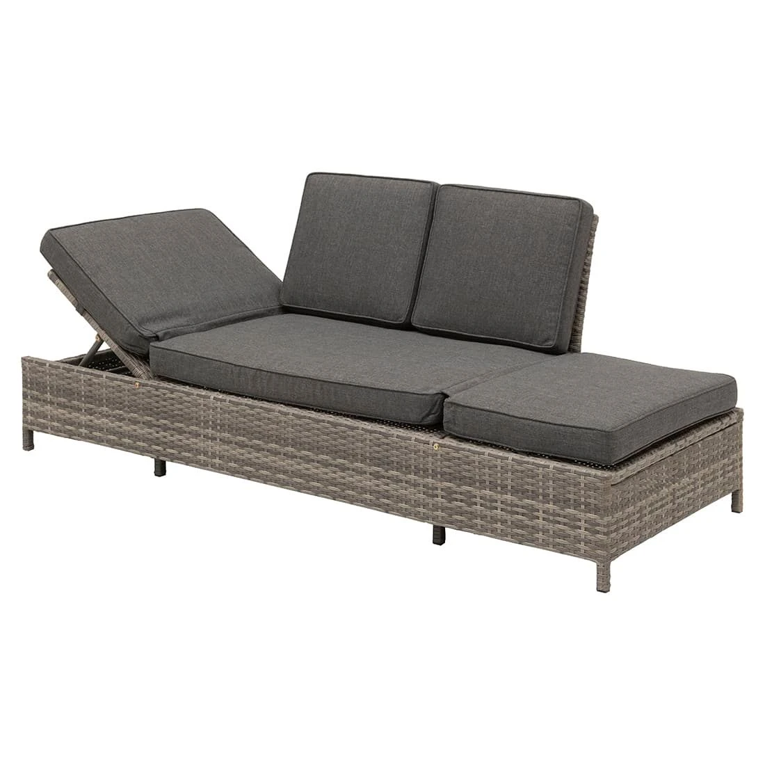 OUTLIV. Roma Gartensofa Geflecht/Polyester Grau/Anthrazit 9 OUTLIV. Roma Gartensofa Geflecht/Polyester Grau/Anthrazit – Bild 7