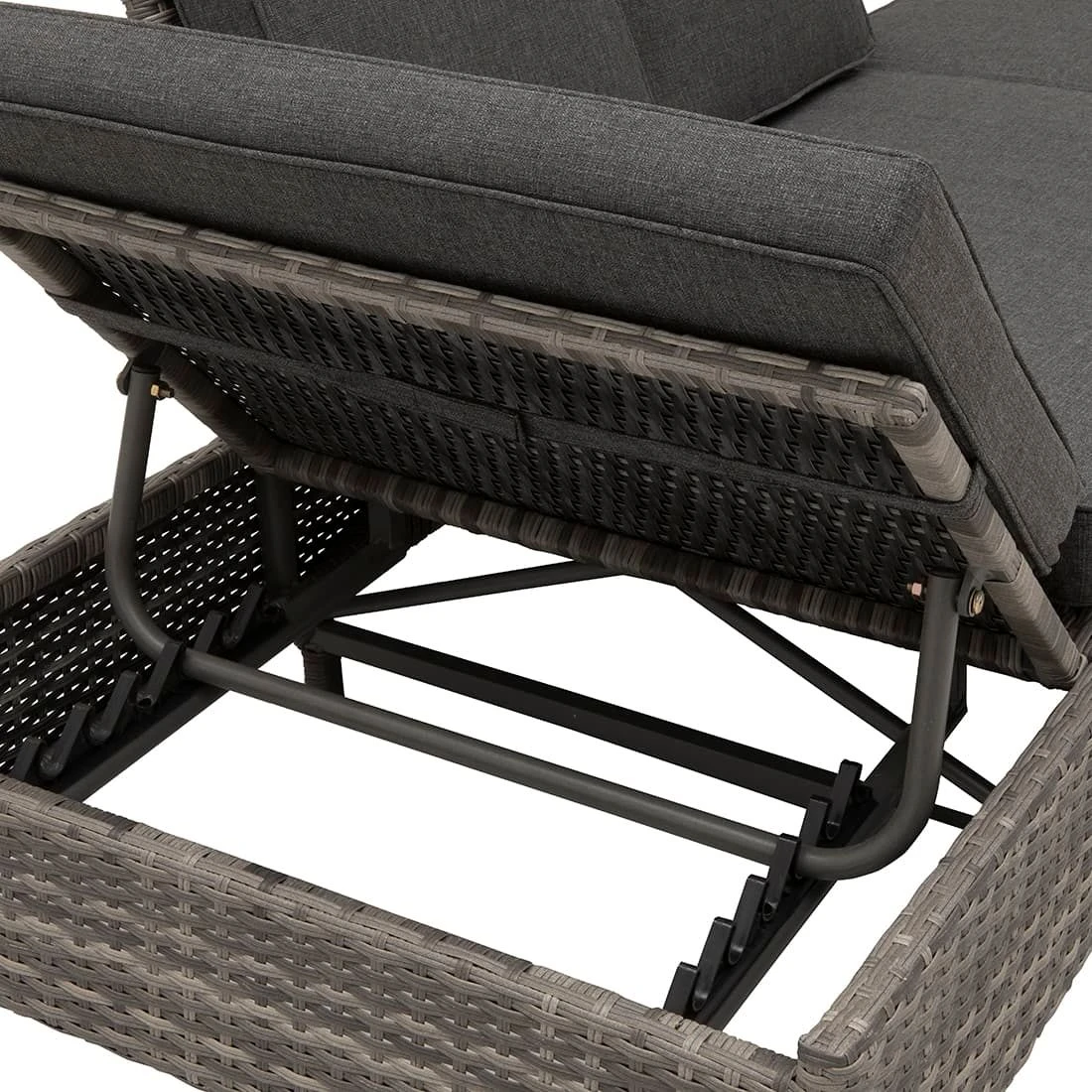 OUTLIV. Roma Gartensofa Geflecht/Polyester Grau/Anthrazit 11 OUTLIV. Roma Gartensofa Geflecht/Polyester Grau/Anthrazit – Bild 9