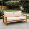 OUTLIV. Santa Cruz Gartensofa Akazie/Polyester Natur/Ecru -GartenMöbelPro Verkäufe outliv santa cruz 2 sitzersofa akazie polyester 1338098 1