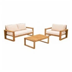 OUTLIV. Santa Cruz Loungeset 3-tlg. Akazie/Polyester Natur/Ecru -GartenMöbelPro Verkäufe outliv santa cruz loungeset 3 tlg akazie polyester 1376884 2