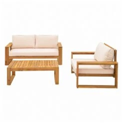 OUTLIV. Santa Cruz Loungeset 3-tlg. Akazie/Polyester Natur/Ecru -GartenMöbelPro Verkäufe outliv santa cruz loungeset 3 tlg akazie polyester 1376884 3