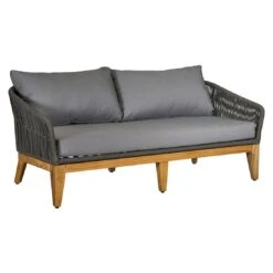 OUTLIV. Santorin Loungeset 4-tlg. Teak/Rope/Olefin Natur/Dunkelgrau -GartenMöbelPro Verkäufe outliv santorin loungegruppe 4 tlg teak rope olefin 1431785 8