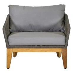 OUTLIV. Santorin Loungesessel Teak/Rope/Olefin Natur/Dunkelgrau -GartenMöbelPro Verkäufe outliv santorin loungesessel teak rope olefin 1428309 3