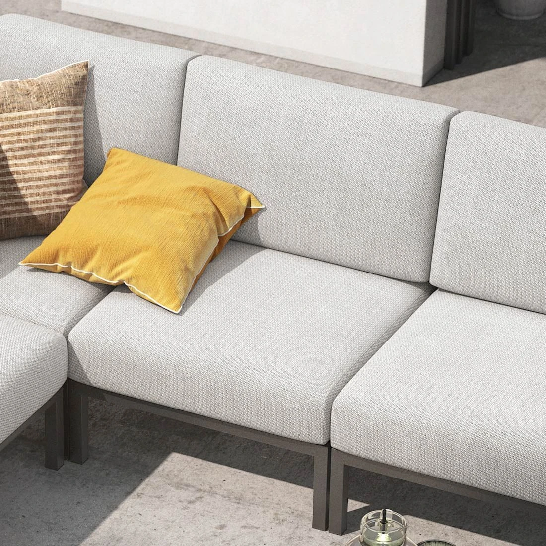 OUTLIV. Toskana Mittelmodul Aluminium/Sunproof Anthrazit/Hellgrau 3 OUTLIV. Toskana Mittelmodul Aluminium/Sunproof Anthrazit/Hellgrau