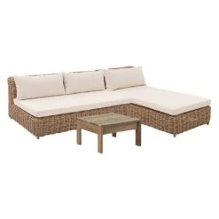 OUTLIV. Versailles Castello Ecklounge Geflecht/Teak Mixed Beige -GartenMöbelPro Verkäufe outliv versailles castello sofagruppe geflecht teak mixed beige 1314965 2