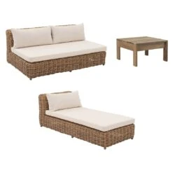 OUTLIV. Versailles Castello Ecklounge Geflecht/Teak Mixed Beige -GartenMöbelPro Verkäufe outliv versailles castello sofagruppe geflecht teak mixed beige 1314965 3