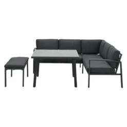 OUTLIV. Wellington Dininglounge 3-tlg. Aluminium/Polster Carbon Black/Reflex Black -GartenMöbelPro Verkäufe outliv wellington loungeecke aluminium polster carbon black reflex black 1247403 3
