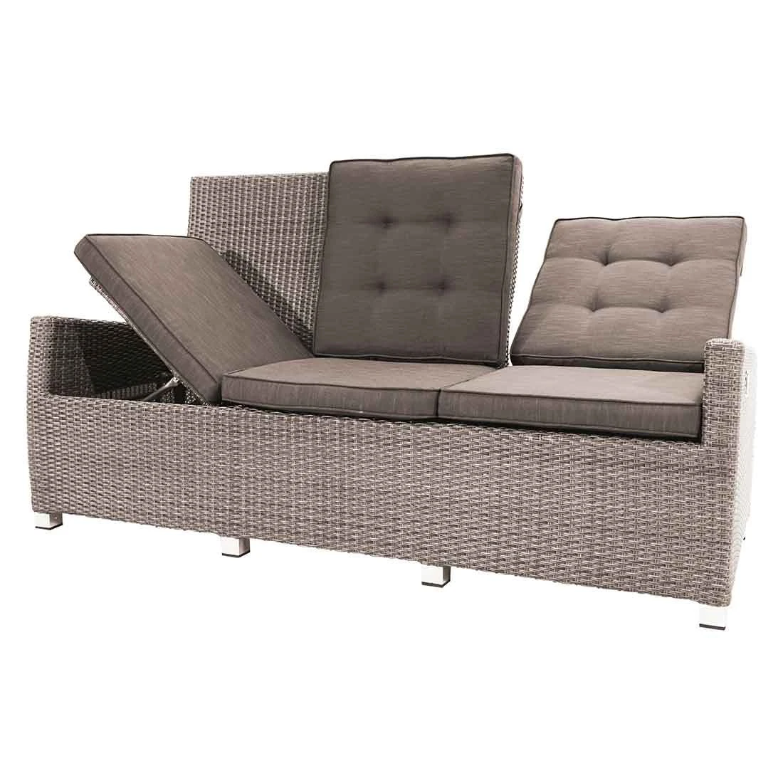 Ploß Nizza Comfort Gartensofa Geflecht/Polster Natur-Beige-Braun-Meliert/Savanna 4 Ploß Nizza Comfort Gartensofa Geflecht/Polster Natur-Beige-Braun-Meliert/Savanna – Bild 2