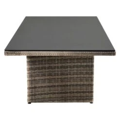Ploß Nizza Gartentisch 220x100cm Geflecht/Glas Natur-Beige-Braun-Meliert/Steinoptik -GartenMöbelPro Verkäufe ploss nizza diningtisch 220x100cm geflecht glas 1361231 5