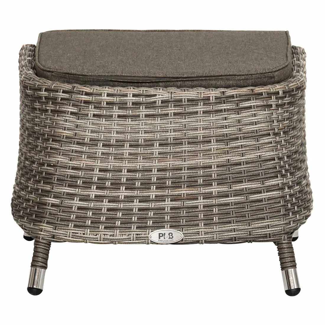 Ploß Nizza Loungehocker Geflecht/Polster Natur-Beige-Braun-Meliert/Savanna 3 Ploß Nizza Loungehocker Geflecht/Polster Natur-Beige-Braun-Meliert/Savanna