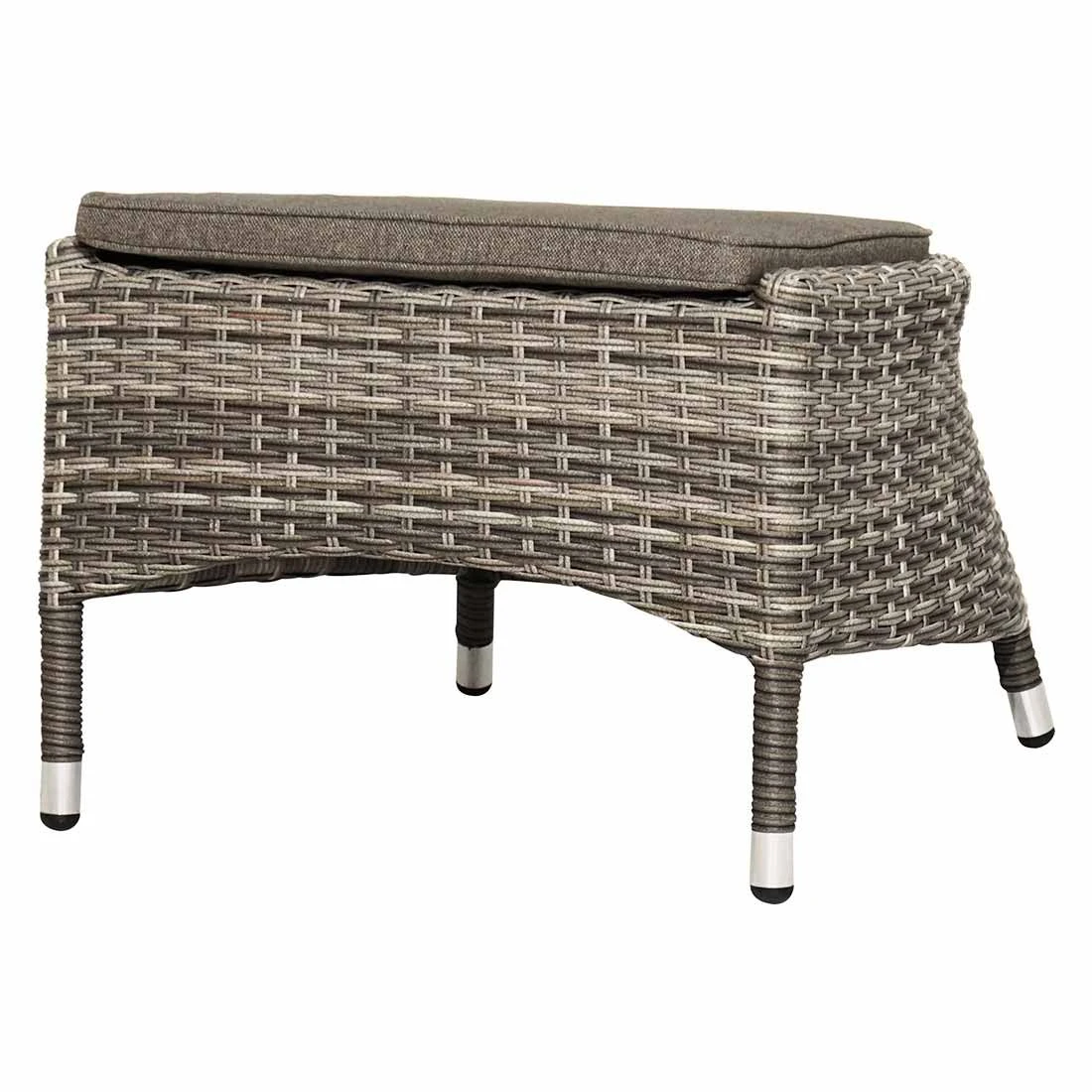 Ploß Nizza Loungehocker Geflecht/Polster Natur-Beige-Braun-Meliert/Savanna 4 Ploß Nizza Loungehocker Geflecht/Polster Natur-Beige-Braun-Meliert/Savanna – Bild 2