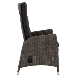 Ploß Rocking Gartensessel Geflecht Inkl. Polster Grau-Braun Meliert/Anthrazit -GartenMöbelPro Verkäufe ploss rocking dining verstell sessel geflecht grau braun meliert polster anthrazit 3