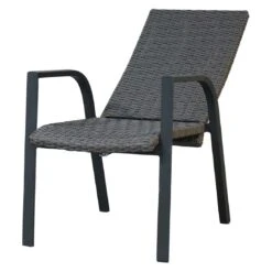 Ploß Kiribati Stapelsessel Aluminium/Geflecht Grau -GartenMöbelPro Verkäufe ploss tuvalu stapelsessel verstellbar aluminium geflecht 1367347 5