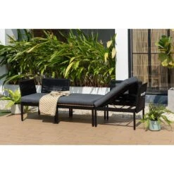 LifestyleGarden Colobus Loungeset 3-tlg. Aluminium/Textilene Schwarz/Dunkelgrau -GartenMöbelPro Verkäufe scancom colobus loungeset 3 tlg aluminium textilene 1411435 11