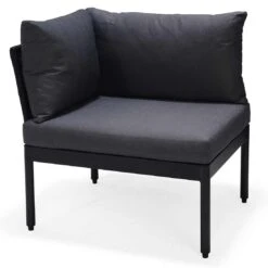 LifestyleGarden Colobus Loungeset 3-tlg. Aluminium/Textilene Schwarz/Dunkelgrau -GartenMöbelPro Verkäufe scancom colobus loungeset 3 tlg aluminium textilene 1411435 3