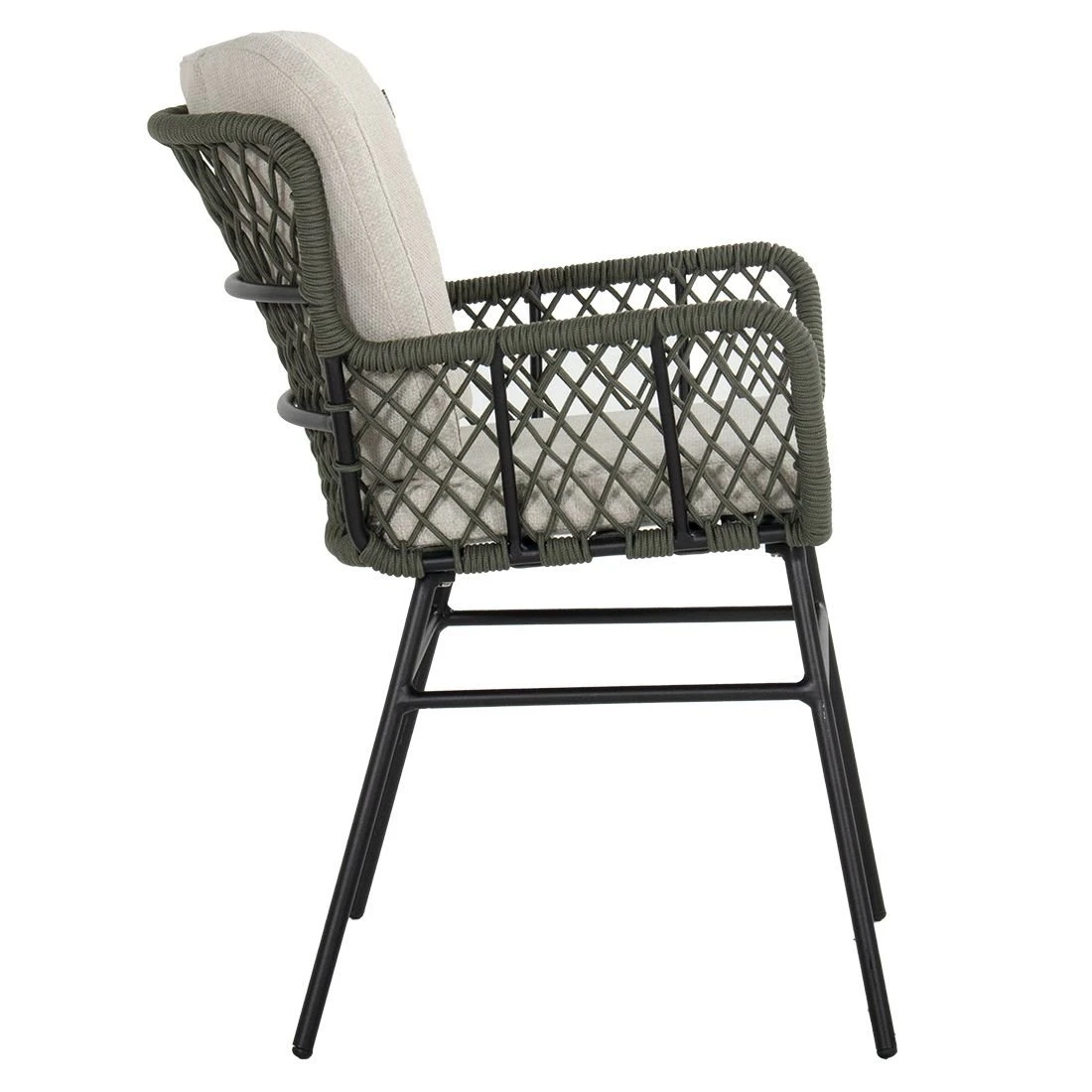 Schöner Wohnen Benet Gartensessel Aluminium/Rope Schwarz/Olive 5 Schöner Wohnen Benet Gartensessel Aluminium/Rope Schwarz/Olive – Bild 3